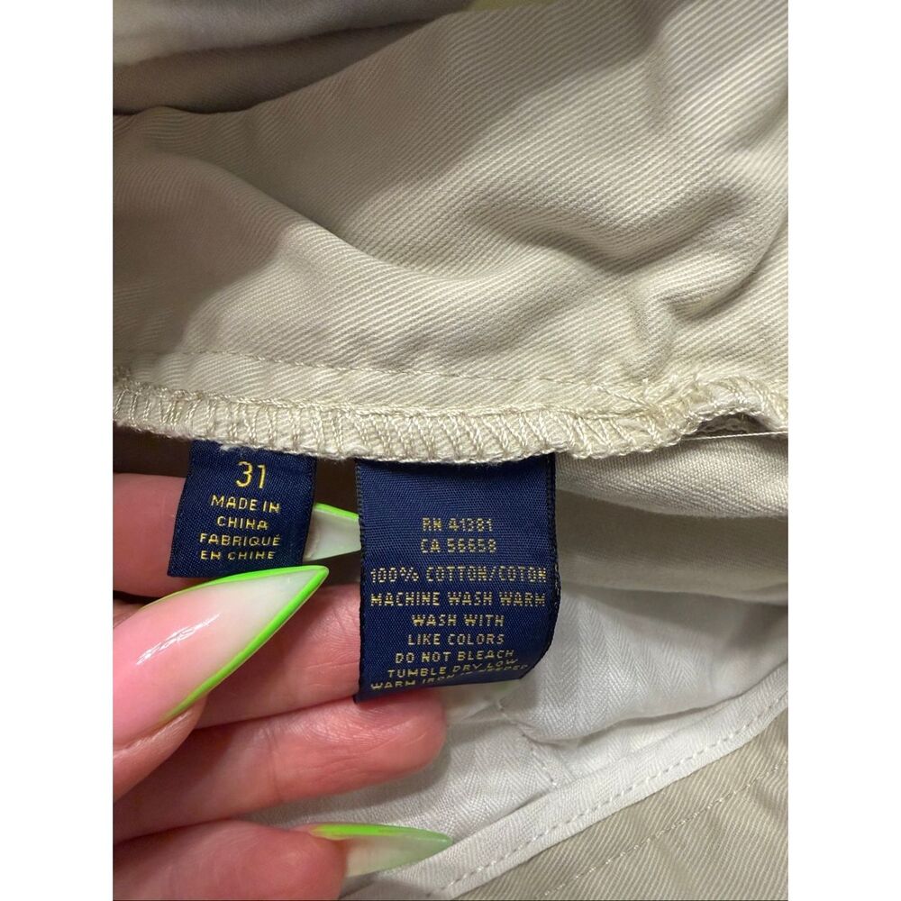 Polo Ralph Lauren 100% Cotton Twill Khaki Chino Shorts Men's Size 31 - Picture 4 of 8